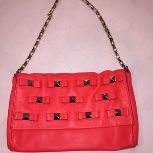 Kate Spade Orange studded clutch